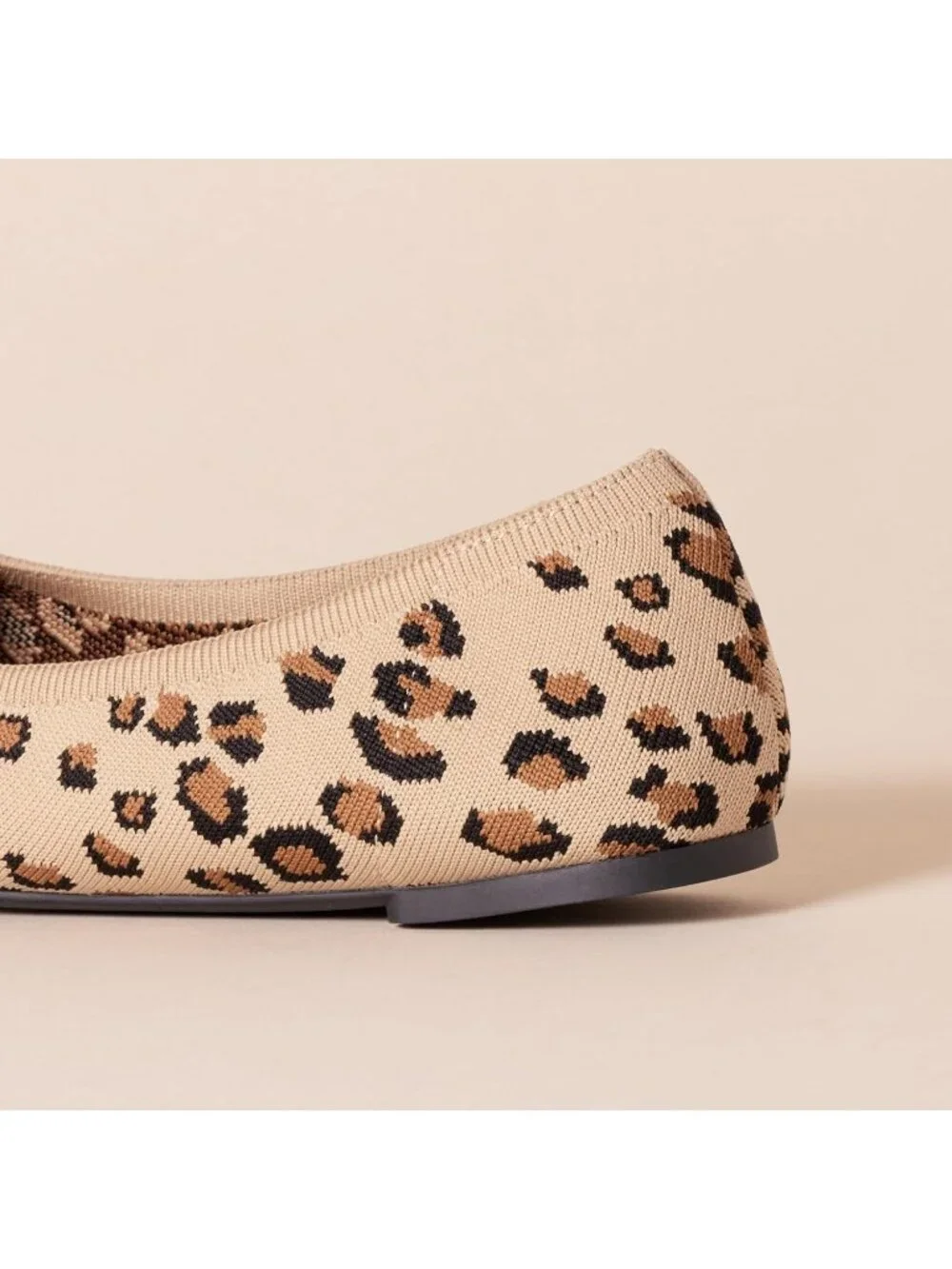Amazon Essentials Women's Brown Leopard Print Synthetic Comfortable Slip On Flat